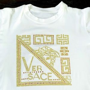 Rhinestones white top NEW